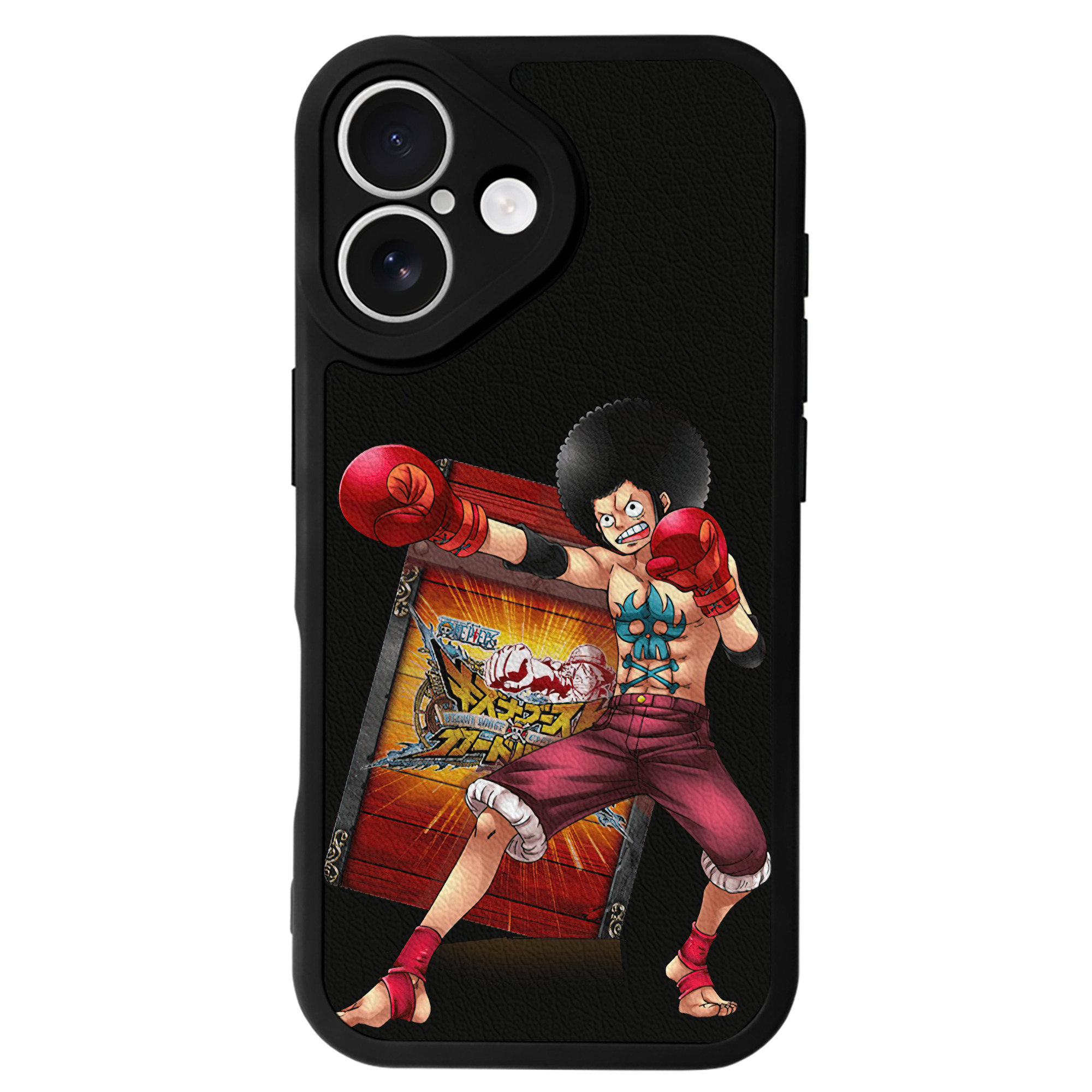 （画像用） ワンピース モンキー・D・ルフィ ONE PIECE Monkey D. Luffy 【iPhone 16シリーズ対応】シリコンスマホケース（レザー調） 材質：シリコン